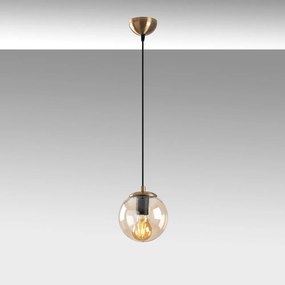 Závesné svietidlo v zlatej farbe so skleneným tienidlom ø 15 cm Efe – Opviq lights