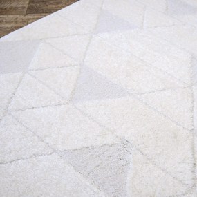 Angel Carpet, Kusový koberec Aurora 11 White, 60x110, biela, kancelária