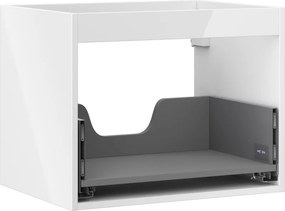 Mexen Box-A, závesná skrinka 60 cm, 1 zásuvka, biela lesklá, 91AX0-0600-470-1-00