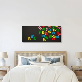 Obraz - farebné písmenká (120x50 cm)