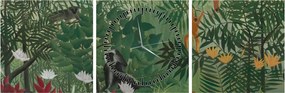 Obraz - Henri Rousseau, Tropical Forest with Monkeys, reprodukcia (s hodinami) (90x30 cm)