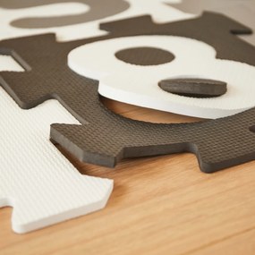 Bieco - Penová hracia podložka s číslami - puzzle black & white - 10 ks