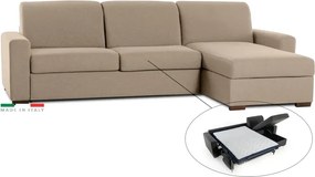 Rohová sedacia súprava na každodenné spanie ONE s rozkladom, pravá, 140, béžová (enjoy new lux - 2 camel)