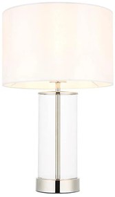 Endon 102674 - Stmievateľná stolná lampa LESSINA 1xE27/10W/230V lesklý chróm/biela