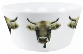 Porcelánová miska s motívom švajčiarskej kravy - 13.5 * 13.5 * 7.5cm