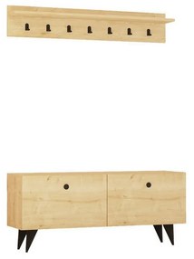 Nástenný vešiak s botníkom Rupa Oak