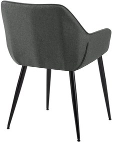 Jedálenská stolička Luena látka - tmavosivá
