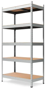 Marbo Kovový REGÁL SÉRIE SOLID 200x110x45 Pozinkovaný Rozmer regálu: 200x110x45, Počet Políc: 5, Celková nosnosť regálu: 1000 KG