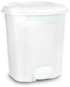 Biely nášľapný plastový odpadkový kôš 30 l – Orion