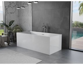 Mexen Vigo, voľne stojaca vaňa 178,5 x 80 cm, biela, brúsený grafit prepad, 51251788000-95