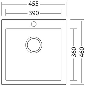 Granitový drez Sinks VIVA 455 Granblack