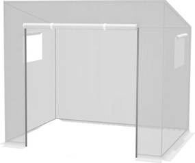 Garden Line Biely skleník na paradajky 200 x 77 x 168/146 cm