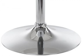 Barový stôl okrúhly DS25199, rám biely / chróm - v108 x Ø60 cm
