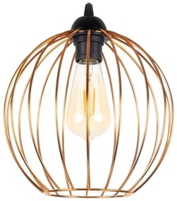 Luster na lanku MATT 3xE27/60W/230V pavúk čierna/medená