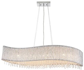 Endon 81979 - Krištáľový závesný luster GALINA na lankách 8xG9/25W/230V lesklý chróm