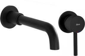 Rea Lungo Long, podomietková umývadlová/vaňová batéria + BOX, čierna matná, REA-B0371