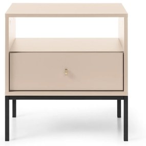 Nočný stolík Mono II 54 cm béžový/čierny