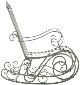 Kovové hojdacie kreslo Smile - Zelená antik