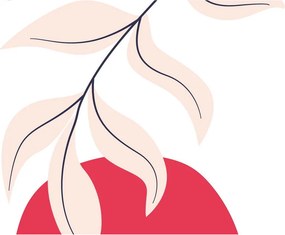 Obraz - Ružová florálna abstrakcia N⁰2 (120x50 cm)
