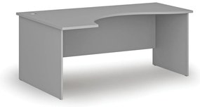 Ergonomický kancelársky písací stôl PRIMO GRAY, 180x120 cm, ľavý, sivá