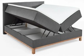 Tmavosivá boxspring posteľ s úložným priestorom 180x200 cm Catania - Meise Möbel