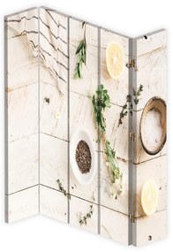 Gario Paraván Bylinky a soľ Rozmery: 180 x 170 cm, Prevedenie: Otočný paraván 360°