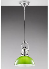 Jupiter 2071 - Luster na tyči PLATINO 1xE27/15W/230V zelená/lesklý chróm