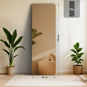 Zrkadlo Gurnee 150x50 cm - zlaté lesklé