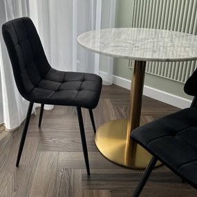 Jedálenská stolička DENVER zamatová, čierna