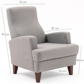 Relaxačné kreslo Kaus (svetlosivá). Akcia -20%. Vlastná spoľahlivá doprava až k Vám domov. 1087881