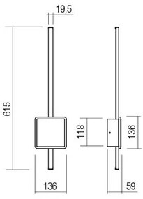 Redo 01-2696 - LED Nástenné svietidlo DIAZ LED/20W/230V CRI 90 biela