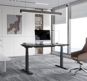 Grospol - Nastaviteľný písací stôl Alto 101 Black 160 cm