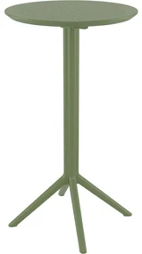 SKY FOLDING Ø60 sklopný barový stôl olive green