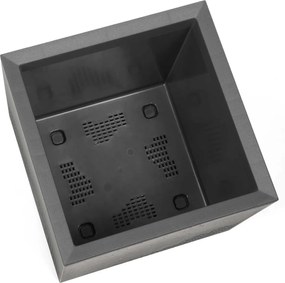 PLASTOVÝ KVETINÁČ NA KOLIESKACH BETONIQUE ECO 60X40X40 CM IMITÁCIA BETÓNU ANTRACITOVÁ