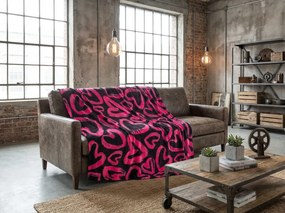 Mikroplyšová deka AMORYS, ružová Rozmer: 200 x 220 cm