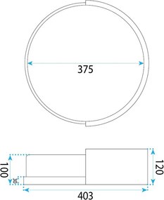 Toolight Toolight, APP1931-C, LED stropné svietidlo, Ø 41,5 cm, dekor dreva, OSW-63004