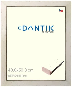 DANTIK rám na obraz 40x50 | RETRO bílá (Plexi Čiré)