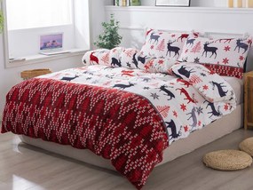 XPOSE® Predĺžené flanelové obliečky LYANA - červené