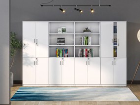 Kancelárska skrinka Houseland Prime Air 03 80 cm biela