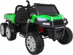 Ramiz Farmárske nákladné auto pre 2 deti Zelené + 4x4 + Diaľkové ovládanie + Kiper + LED Audio
