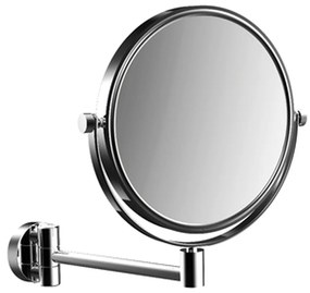 Emco Cosmetic mirrors Pure - Nástenné okrúhle holiace a kozmetické zrkadlo, výškovo nastaviteľné, Ø 200 mm, 3 násobné zväčšovanie, chróm…