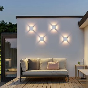 BRILAGI - LED Vonkajšie nástenné svietidlo QUADRAY LED/6W/230V biele IP54