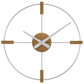 Drevené hodiny Vlaha VCT1051 strieborné, 50 cm
