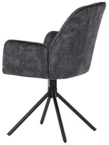 Autronic BONTEC Jedálenská stolička, čierna, zamatová látka, HC-511 BK4 Farba: Šedá