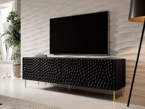 TV stolík Erizerto, Farby: čierna + čierna + zlatá