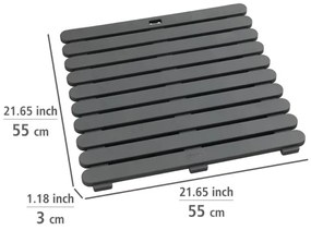 WENKO 22947100-Predložka do sprchy vhodná do interiéru aj exteriéru 55x55 cm sivá
