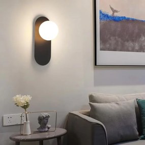 Toolight Toolight, nástenné svietidlo 30x12cm, 1xG9, APP1586-1W, čierna-biela, OSW-04122