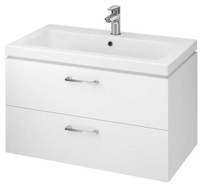 Cersanit S801-149-DSM - Závesná kúpeľňová skrinka s umývadlom LARA 80 cm biela