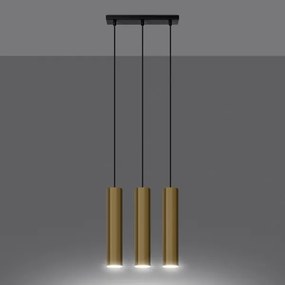 Sollux SL.1201 - Luster na lanku LAGOS 3xGU10/10W/230V zlatá