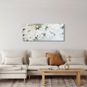 Obraz - Abstrakcia bielych kvetov (120x50 cm)